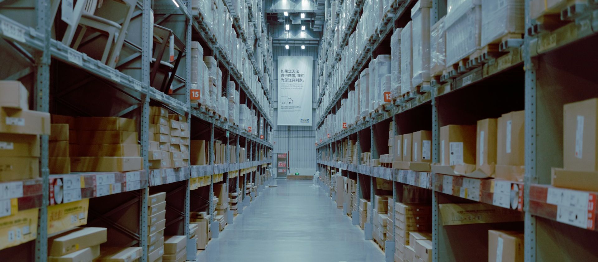 Climate controlled warehouse storage for restored contents
