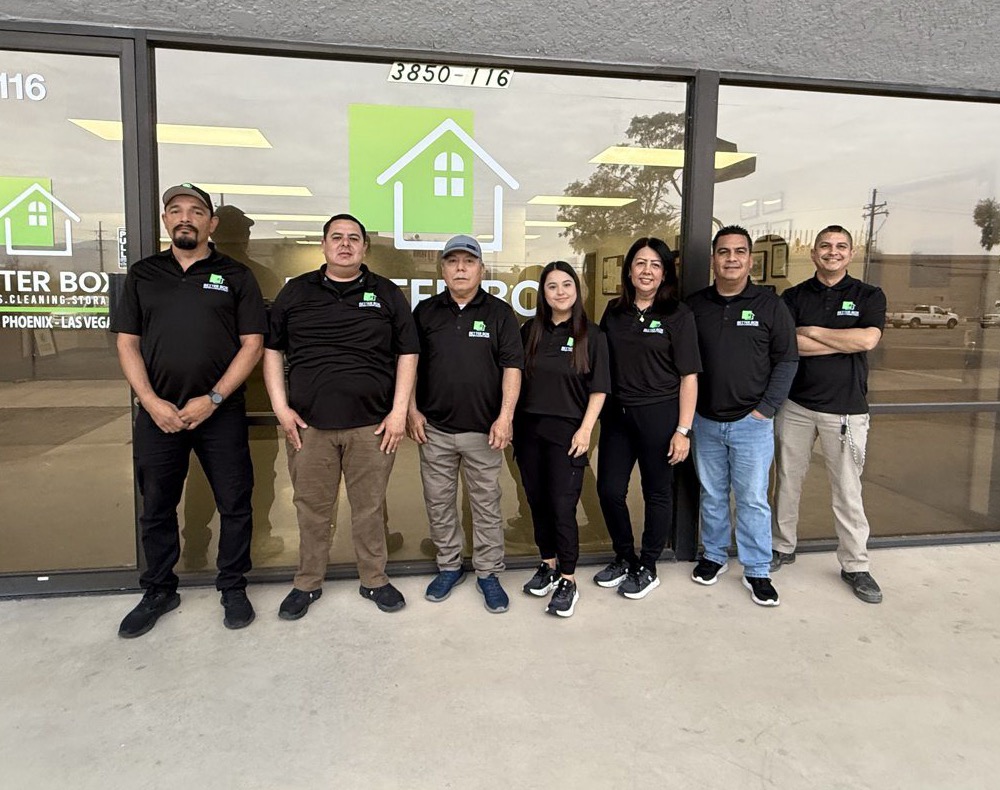 The Better Box Contents team in front of their office